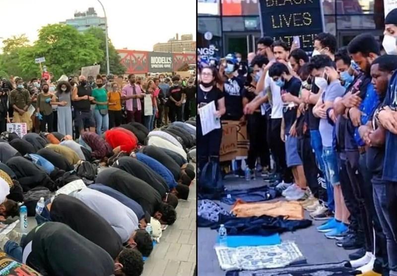 برپایی نماز وحدت در خیابان های ملتهب آمریکا